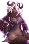  antennae_(anatomy) arm_tuft arthropod black_body black_fur breasts female fur hair hi_res insect insect_wings lepidopteran lepidopteran_wings long_hair mature_female moth neck_tuft purple_eyes redrabbu solo tuft white_hair wings wrist_tuft 