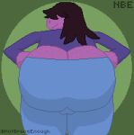  2023 animated anthro big_butt bottomwear butt butt_focus clothing deltarune digital_media_(artwork) female genitals green_background hair hair_over_eyes jacket long_hair notbraveenough pants pixel_(artwork) pixel_animation presenting presenting_hindquarters purple_body pussy reptile scalie simple_background smile smirk solo susie_(deltarune) topwear undertale_(series) undressing watermark wobbling yellow_teeth 