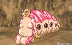  bald bulborb_(pikmin) empress_bulblax female hi_res nude pink_body pink_skin pixiecatsupreme sitting solo wrinkles 