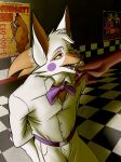  anthro canid canine five_nights_at_freddy&#039;s five_nights_at_freddy&#039;s_world fox hi_res lewis_everheart lolbit_(fnaf) male mammal scottgames solo tongue 