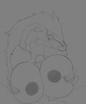  animated anthro areola bedroom_eyes big_breasts big_penis breast_play breasts duo faceless_character faceless_male female generation_8_pokemon genitals hair hi_res long_hair looking_at_viewer male male/female monochrome narrowed_eyes nintendo obstagoon penis pokemon pokemon_(species) rusoide seductive sex smile smiling_at_viewer titfuck unfinished 