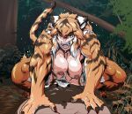  animal_humanoid big_breasts blood bodily_fluids breasts butt chinju_r claw_marks crotch_tuft digital_media_(artwork) dominant dominant_female duo erection fangs felid felid_humanoid feline felis female fur genital_fluids genitals hair hi_res human humanoid interspecies kari_yuga_(tiger_girl) looking_at_viewer male male/female mammal mammal_humanoid muscular nipples not_furry nude open_mouth pantherine pantherine_humanoid penetration penis pussy sex simple_background size_difference smile submissive submissive_male tail teeth thick_thighs tiger tiger_humanoid tongue tuft white_body white_fur 