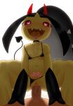  &lt;3 &lt;3_eyes absurd_res areola black_body blush bodily_fluids breasts clothed clothing duo female female_penetrated first_person_view generation_3_pokemon genital_fluids genitals hi_res human humanoid looking_at_viewer looking_pleasured male male/female male_penetrating male_penetrating_female male_pov mammal mawaifu mawile nintendo open_mouth penetration penile penile_penetration penis penis_in_pussy pokemon pokemon_(species) pussy pussy_juice red_eyes sex simple_background small_breasts spread_legs spreading succubus tail vaginal vaginal_penetration white_background yellow_body 