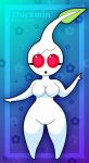  absurd_res breasts cordicedraw elemental_creature elemental_humanoid female flora_fauna hi_res humanoid nintendo pikmin pikmin_(species) plant plant_humanoid red_eyes short_stack slightly_chubby solo thick_thighs thickmin white_body 