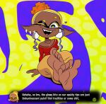  &lt;3 2023 5_toes absurd_res animal_humanoid cephalopod cephalopod_humanoid dark_body dark_skin dialogue fangs feet female foot_focus frye_(splatoon) hi_res humanoid humanoid_feet humanoid_pointy_ears marine marine_humanoid mollusk mollusk_humanoid nintendo octarian octoling one_eye_closed plantigrade shelfi sitting sitting_on_ground soles solo splatoon teeth text_box toes wink 