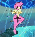  amy_rose anthro bikini bracelet breasts bubble camera_overlay clothing convenient_censorship emerald_coast eulipotyphlan feet female fish fur gesture hair hand_heart hedgehog jewelry mammal marine one_eye_closed pink_body pink_fur pink_hair sega solo sonic_adventure sonic_the_hedgehog_(series) swimwear the_mad_monk two_piece_swimsuit underwater water wink 