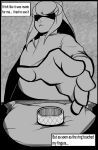  5_fingers absurd_res black_and_white clothing dialogue fingers hair hi_res human_to_anthro humanoid ileomaru long_hair male maru_(ileomaru) monochrome reaching ring_(jewelry) robe solo species_transformation speech_bubble transformation transformation_sequence 