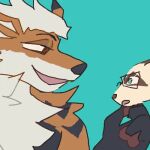  animated anthro arcanine blue_background brown_body brown_fur duo french_kissing fur generation_1_pokemon guncht icon kissing low_res male mammal mustelid musteline neck_tuft nintendo pokemon pokemon_(species) simple_background tan_body tan_fur true_musteline tuft weasel 