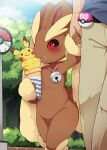 2023 ambiguous_gender anthro blush brown_body brown_fur clothing dagasi dessert digital_media_(artwork) duo faceless_character fingers food fur generation_4_pokemon hi_res ice_cream licking lopunny nintendo pokemon pokemon_(species) solo_focus tongue tongue_out young 