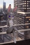  16:9 ai_generated andromorph anthro disney female fur hi_res intersex judy_hopps lagomorph leporid mammal nipples nude rabbit shodan2812 solo widescreen zootopia 