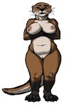  angry breasts female gammel hi_res mammal mustelid otter solo 