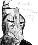  absurd_res anthro clothed clothing dialogue english_text facial_scar frill_(anatomy) headshot_portrait hi_res male portrait pterodactylus pterosaur reptile ripley_(snoot_game) scalie scar simple_background snoot_game solo spec_ops spec_ops:_the_line text unknown_artist 