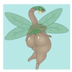  absurd_res anthro big_butt butt carboncopy612 curvy_figure female generation_3_pokemon hi_res huge_butt leaf leaves_on_body long_neck looking_at_viewer looking_back mature_female nintendo nude pokemon pokemon_(species) rear_view thick_thighs tropius voluptuous wide_hips wings 