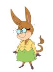  2022 anthro asinus baba_looey blush bodily_fluids bottomwear brown_body brown_fur clothing digital_drawing_(artwork) digital_media_(artwork) donkey equid equine eyelashes eyewear female fur glasses hanna-barbera hi_res hooves jellystone_(hbo_max) long_tail mammal mhdrawin multicolored_body multicolored_fur simple_background skirt smile solo sweat tail tail_tuft tan_body tan_fur the_quick_draw_mcgraw_show tuft two_tone_body two_tone_fur white_background 