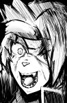  absurd_res angry anthro black_and_white detailed_mouth felid feline female fuseadrift hatching_(art) hi_res mammal meowers monochrome screaming shaded solo teeth teeth_showing 
