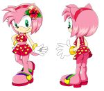  2023 absurd_res alpha_channel amy_rose anthro bikini breasts butt clothing digital_media_(artwork) eulipotyphlan female flower flower_accessory footwear fur gloves green_eyes handwear hedgehog hi_res mammal pink_body plant sandals sega simple_background smile solo sonic_the_hedgehog_(series) sonic_x swimwear tail transparent_background 