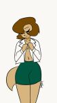  abby_sinian animated anthro breasts brown_body brown_fur clothing coat female fur hi_res humanoid lab_coat luxxari navel solo tail tongue tongue_out topwear undressing 
