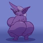 animated anus ass_clapping big_breasts big_butt blen_bodega breasts butt dahlia_(blen_bodega) female horn horned_humanoid huge_breasts huge_butt humanoid looking_at_viewer looking_back looking_back_at_viewer mature_female not_furry purple_body solo thick_thighs twerking 