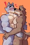  &lt;3 2023 4_fingers abs absurd_res anthro areola artist_name athletic athletic_anthro athletic_male baxter7020 biceps blush brown_body brown_fur bubble_butt butt butt_grab butt_squish canid canine canis digital_drawing_(artwork) digital_media_(artwork) dreamworks duo embrace erect_nipples eyes_closed fingers fluffy fluffy_tail fur grey_body grey_fur hand_on_butt hi_res hug kissing long_tail making_out male male/male mammal mr._wolf_(the_bad_guys) multicolored_body multicolored_fur muscular muscular_anthro muscular_male nipples nude pecs signature simple_background snout spanish_text squish tail tan_body tan_fur text the_bad_guys translated two_tone_body two_tone_fur wolf 