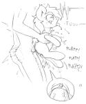  abdominal_bulge anon anthro bodily_fluids duo equid equine female feral filly_anon hasbro hi_res horse kumakum male male/female mammal mind_break my_little_pony saliva size_difference sketch tears text tongue traditional_media_(artwork) vaginal 