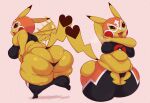  anthro armpit_musk behniis big_breasts big_butt bottomwear bra breasts brown_eyes butt camel_toe cellulite clothing cosplay_pikachu_(costume) dipstick_ears dipstick_tail female generation_1_pokemon hand_behind_head hi_res huge_butt huge_hips huge_thighs markings mask multicolored_ears musk nintendo open_mouth pants pikachu pikachu_libre pokemon pokemon_(species) slightly_chubby solo sports_bra sports_mask sportswear tail tail_markings thick_thighs thong tongue tongue_out torn_clothing underwear wide_hips wrestling_mask yellow_body 