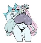  2023 alternate_species anthro belly big_breasts big_tail blue_body blue_fur blue_hair blue_nails blue_tail bow_(feature) bra breasts clothing colored colored_nails confident digital_drawing_(artwork) digital_media_(artwork) ecks eyelashes female fur generation_1_pokemon generation_4_pokemon hair huge_breasts iono_(pokemon) long_hair magnemite multicolored_body multicolored_fur nails navel nintendo open_mouth pachirisu panties pigtails pink_body pink_hair pink_nails pokeball pokemon pokemon_(species) purple_eyes rotating screw sharp_teeth simple_background smug spikey_tail standing tail teeth thick_thighs throwing_object two_tone_body two_tone_fur underwear unknown_artist white_background white_body white_fur white_tail yellow_cheeks yellow_eyes 