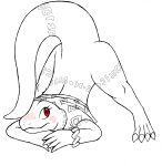  2023 4_toes 5_fingers anthro arm_tattoo back_tattoo bangle big_tail biped blush cape cape_only capelet claws clothing crusch_lulu digitigrade eyelashes feet female fingers front_view hi_res humanoid_hands jack-o&#039;_pose jewelry leg_tattoo line_art lizard lizardanon lizardman_(overlord) long_tail looking_aside looking_back looking_up microsoft_paint mostly_nude neck_tattoo orange_tattoo overlord_(series) pattern_cape pose pupils raised_tail red_eyes reptile scalie simple_background slit_pupils snout solo spot_color tail tail_tattoo tapering_tail tattoo thick_tail thick_thighs thigh_tattoo toe_claws toes tribal tribal_tattoo white_background wide_hips 