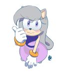  absurd_res anthro clothed clothing cute_eyes dress eulipotyphlan eyelashes fan_character female gesture gloves handwear hedgehog hi_res humanoid inno_(innotsu) innotsu mammal mouthful sega solo sonic_the_hedgehog_(series) thumbs_up 