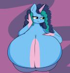  2023 absurd_res anthro anthrofied big_breasts blue_body blue_fur blue_hair breasts cleavage clothed clothing digital_media_(artwork) equid equine eyelashes female freckles fur green_eyes hair half-closed_eyes hasbro hi_res horn huge_breasts hyper hyper_breasts long_hair looking_away mammal misty_(g5) mlp_g5 multicolored_body multicolored_fur multicolored_hair my_little_pony narrowed_eyes smile taurson tight_clothing unicorn unicorn_horn 