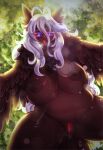  animal_humanoid aroused aspenofsimpcon avian avian_humanoid beak big_breasts blue_eyes bodily_fluids breasts chubby_female female first_person_view genitals hair hi_res humanoid looking_at_viewer pinned pussy slightly_chubby solo sweat thick_thighs white_hair wide_hips wings wren_(aspen) 