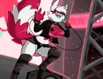  anthro breasts concert desgracia_(battle_fennec) female galarian_form galarian_zigzagoon genitals hi_res nintendo pokemon pokemon_(species) prate-dragon public public_nudity pussy regional_form_(pokemon) solo 