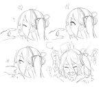  ! 1girl ? aris_(blue_archive) blue_archive blush closed_eyes finger_sucking gagging long_hair naltal speech_bubble spoken_question_mark translation_request 