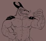  2023 2_horns anthro better_version_at_source blush bottomless bottomless_anthro bottomless_male cellphone claws clothed clothing cropped dragon facial_hair grin hair holding_object horn male mammal monochrome muscular muscular_anthro muscular_male nipples phone photo ryzz_(xeoniios) scalie selfie simple_background sketch smile solo sweatdrop_(iconography) topless topless_anthro topless_male wet wet_body xeoniios 