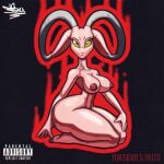  2023 album_cover anthro big_breasts bovid breasts caprine cover demon digital_media_(artwork) female goat hi_res hooves horizontal_pupils horn huge_hips huge_thighs hyper_hips looking_at_viewer mammal nipples nude pupils red_body solo tansau thick_thighs wide_hips yellow_eyes 