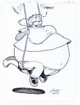  2019 anthro belly big_belly big_breasts bottomwear botulismbunny_(artist) breasts chipmunk clothing english_text female footwear ground_squirrel hair hi_res huge_belly huge_breasts mammal navel pants pregnant rodent sciurid shirt shoes solo sound_effects swing terry_(satsumalord) text topwear traditional_media_(artwork) 