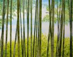  bamboo bamboo_forest bush forest grass highres naoy_watercolor nature no_humans original painting_(medium) plant tall_grass traditional_media watercolor_(medium) 