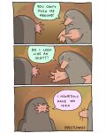  ambiguous_gender anthro beetlemoses comic dialogue duo english_text eulipotyphlan hi_res humor mammal mole_(animal) text 