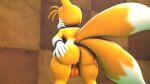  2_tails absurd_res anthro anus azul_uwu backsack balls big_butt butt canid canine clothing fox genitals gloves hand_on_butt handwear hi_res huge_butt male mammal miles_prower multi_tail orange_body presenting presenting_hindquarters sega solo sonic_the_hedgehog sonic_the_hedgehog_(series) tail white_clothing white_gloves white_handwear 