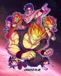  6+boys arm_up armor arms_up biceps black_eyes black_hair black_wristband blonde_hair blue_sash blue_shirt cape character_request child clenched_hands closed_mouth collarbone commentary_request dated dougi dragon_ball dragon_ball_super dragon_ball_super_super_hero dragon_ball_z frown glasses gloves green_eyes hair_between_eyes highres index_finger_raised koukyouji long_hair looking_at_viewer male_child male_focus multiple_boys multiple_persona muscular muscular_male open_mouth pectorals raised_eyebrows red_sash red_wristband saiyan_armor sash serious shirt short_hair short_sleeves shoulder_pads sky smile smirk son_gohan space spiked_hair star_(sky) starry_sky super_saiyan super_saiyan_1 teeth v-shaped_eyebrows white_cape white_gloves wristband 