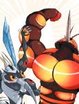  buzzwole duo feral generation_7_pokemon hi_res invizimals male nintendo pokemon pokemon_(species) roboquito tomotomo15 ultra_beast 