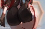  1girl ass ass_focus brown_gloves butt_crack clothing_cutout gloves hip_vent honkai:_star_rail honkai_(series) lower_body mirai_hikari solo thigh_gap thighs topaz_(honkai:_star_rail) 