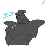  1:1 2023 absurd_res animatronic anthro bear between_pecs biceps blue_eyes blush chest_fur clothing dialogue digital_media_(artwork) duo ear_piercing ear_ring english_text extreme_size_difference five_nights_at_freddy&#039;s five_nights_at_freddy&#039;s:_security_breach fur glamrock_freddy_(fnaf) grilder123 hat headgear headwear hi_res human machine male mammal micro muscular muscular_anthro muscular_male open_mouth open_smile pecs piercing ring_piercing robot scottgames simple_background size_difference sketch smile steel_wool_studios talking_to_another talking_to_partner teeth text top_hat white_background 