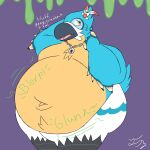  after_vore avian bird blush digestion fatal fatgaybird hi_res kass_(disambiguation) nintendo overweight rito rumbling_stomach shy_pred slightly_chubby the_legend_of_zelda vore 