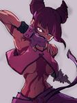  1girl grey_background han_juri kemachiku looking_at_viewer simple_background street_fighter street_fighter_6 