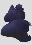  absurd_res anthro avian big_breasts big_butt breasts butt clothing corviknight cyan_asdf female generation_8_pokemon hi_res huge_breasts huge_butt kneeling legwear looking_back neck_tuft nintendo open_mouth pokemon pokemon_(species) purple_body red_sclera simple_background solo stockings thick_thighs tuft white_background white_eyes 