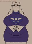  animated anthro areola bedroom_eyes big_breasts boss_monster bouncing_breasts bovid breasts caprine clothed clothing clothing_lift dress dress_lift female fupa huge_breasts mammal mature_female narrowed_eyes no_underwear oofrowdy pubes seductive solo thick_thighs toriel undertale undertale_(series) 