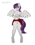  2023 absurd_res anthro areola breasts clothing collarbone crossed_arms dandy_(artist) equid equine eyebrows eyelashes eyewear fan_character feathered_wings feathers female genitals glasses grey_body hair hasbro hi_res inner_ear_fluff innie_pussy looking_at_viewer mammal mostly_nude my_little_pony navel nipples pegasus purple_eyes purple_hair pussy shawl shawl_only short_hair smile solo tuft unguligrade_anthro wings 