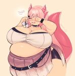  animal_humanoid belly big_belly big_breasts blush blush_lines bodily_fluids breasts cakecatboy cat_humanoid cleavage clothed clothing crying dialogue dragon dragon_humanoid duo eyes_closed felid felid_humanoid feline feline_humanoid female freya_(cowszers) hair hi_res horn horned_humanoid huge_breasts huge_thighs humanoid hyper hyper_breasts male mammal mammal_humanoid obese obese_female obese_humanoid open_mouth overweight overweight_female overweight_humanoid pink_hair simple_background speech_bubble tail tears teeth text thick_thighs unknown_character 