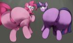  absurd_res animal_genitalia anus barrybbeesly butt duo earth_pony equid equine equine_genitalia female feral friendship_is_magic fur genitals hair hasbro hi_res horn horse mammal multicolored_hair my_little_pony nude pinkie_pie_(mlp) pony puffy_anus purple_body purple_fur purple_hair pussy twilight_sparkle_(mlp) two_tone_hair unicorn 