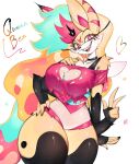  &lt;3 &lt;3_eyes 2023 4_arms anthro arthropod big_breasts bottomwear breasts candy canid canine cleavage clothed clothing demon dessert female fingers food fox fur hair helluva_boss hi_res hybrid insect lidded_eyes long_hair looking_at_viewer mammal multi_arm multi_limb multicolored_body multicolored_fur multicolored_hair navel queen_bee-lzebub_(helluva_boss) smile solo thick_thighs togetoge topwear white_body white_fur wide_hips wings yellow_body yellow_fur 